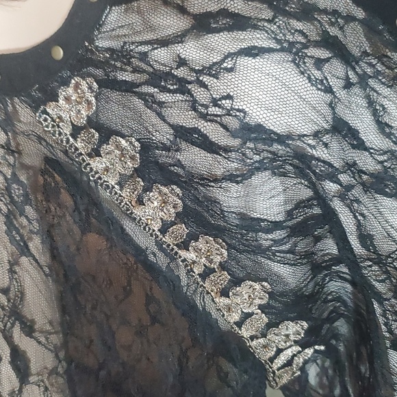 Lace top long sleeve, black - Gimmicks, XL - Picture 6 of 10